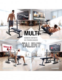 Banco de musculación Clover Fitness - Con múltiples posiciones