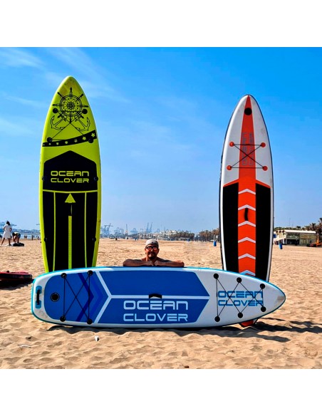 Set De Tabla De Paddle Surf Hinchable Azul Marino 360x81x10 Cm